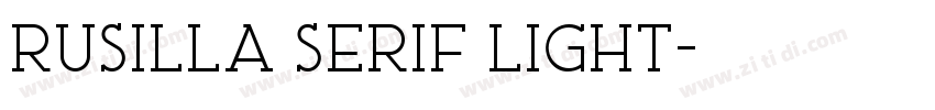 Rusilla serif Light字体转换